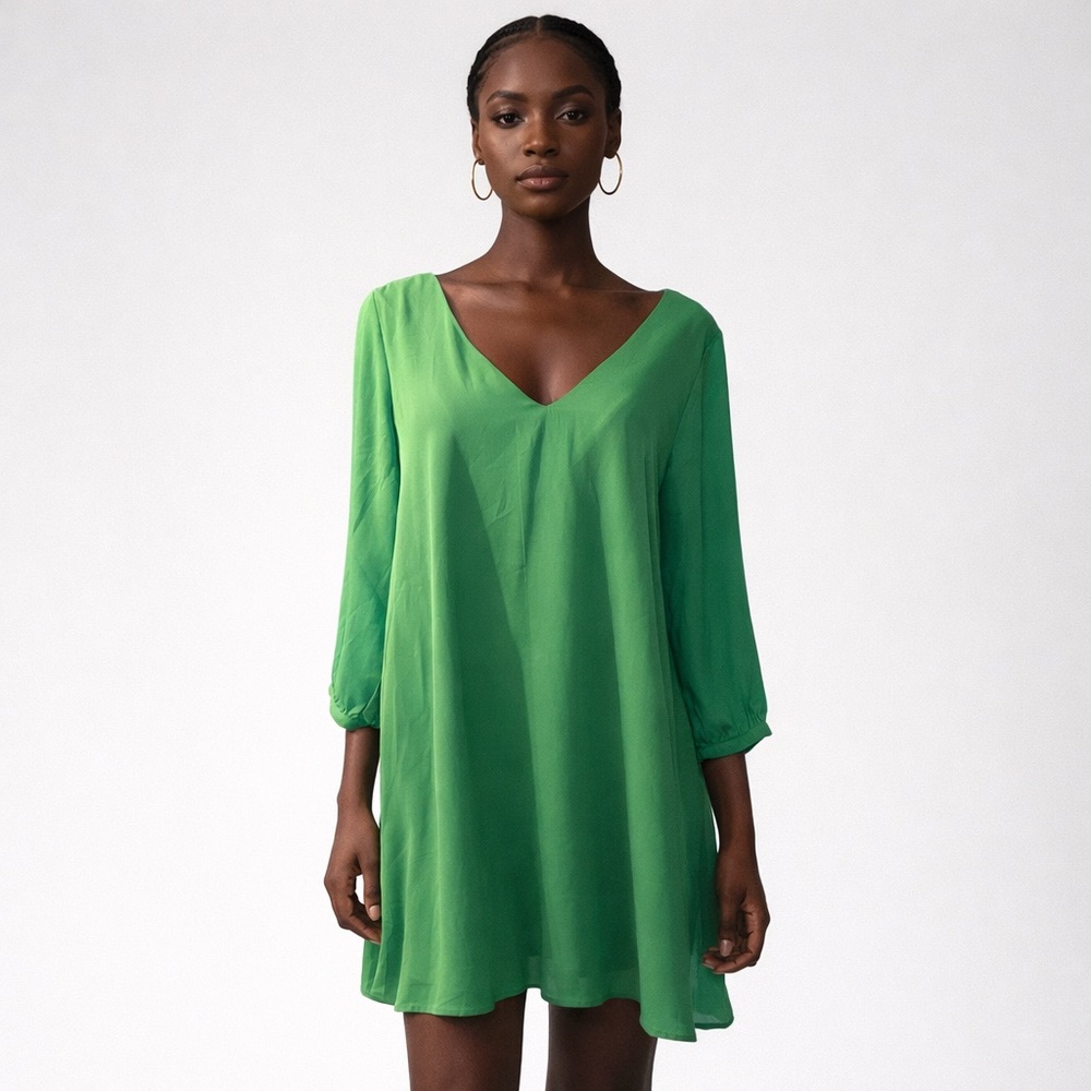 Lulu’s Green Mini Dress Spring St Patrick’s Lightweight NEW medium